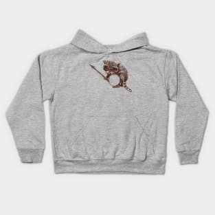 raccoon spear fighter Kids Hoodie